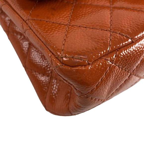 Chanel Mini Matelasse Mademoiselle Chain Double Flap Shoulder Bag Orange - Picture 6 of 16